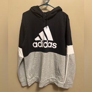 Adidas Men's Black and Gray Hoodie